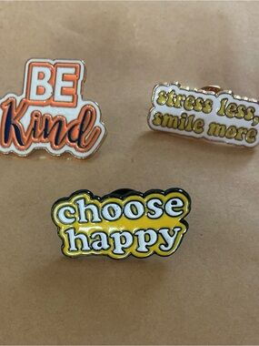 Choose Happy, Be Kind, and Stress Less, Smile More cute pens